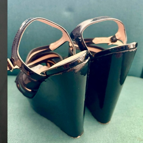 Wedge Platform Sandals Peep Toe Wedge Heel 6.5" Ankle Srap with 2” platform - Picture 5 of 6